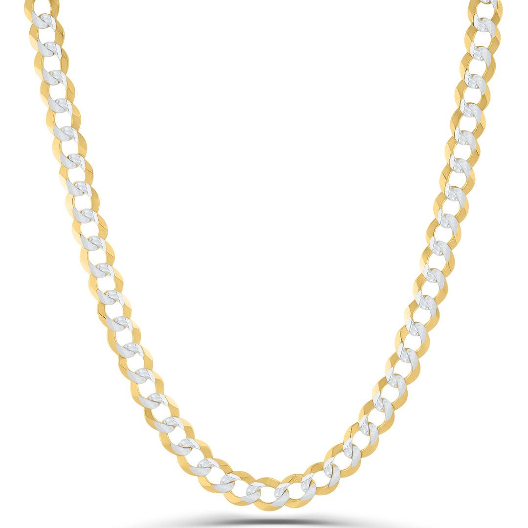 10K Gold Chain Hollow Cuban Link Diamond Cut (Pave) Fantastic Jewelry NYC