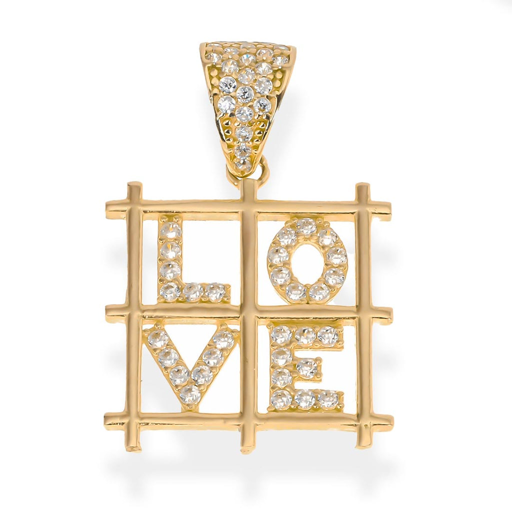 Heart LOVE Square Pendant