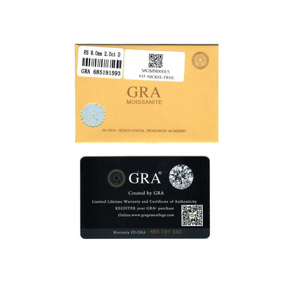 Rhodium Plated 925 Sterling Silver Moissanite Stone Solitaire Necklace - MGMN00015 Fantastic Jewelry NYC