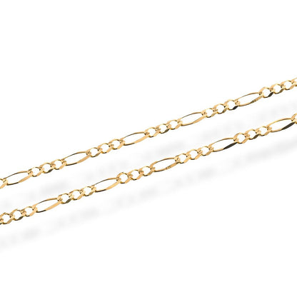 Exquisite 14K Gold Figaro Chain