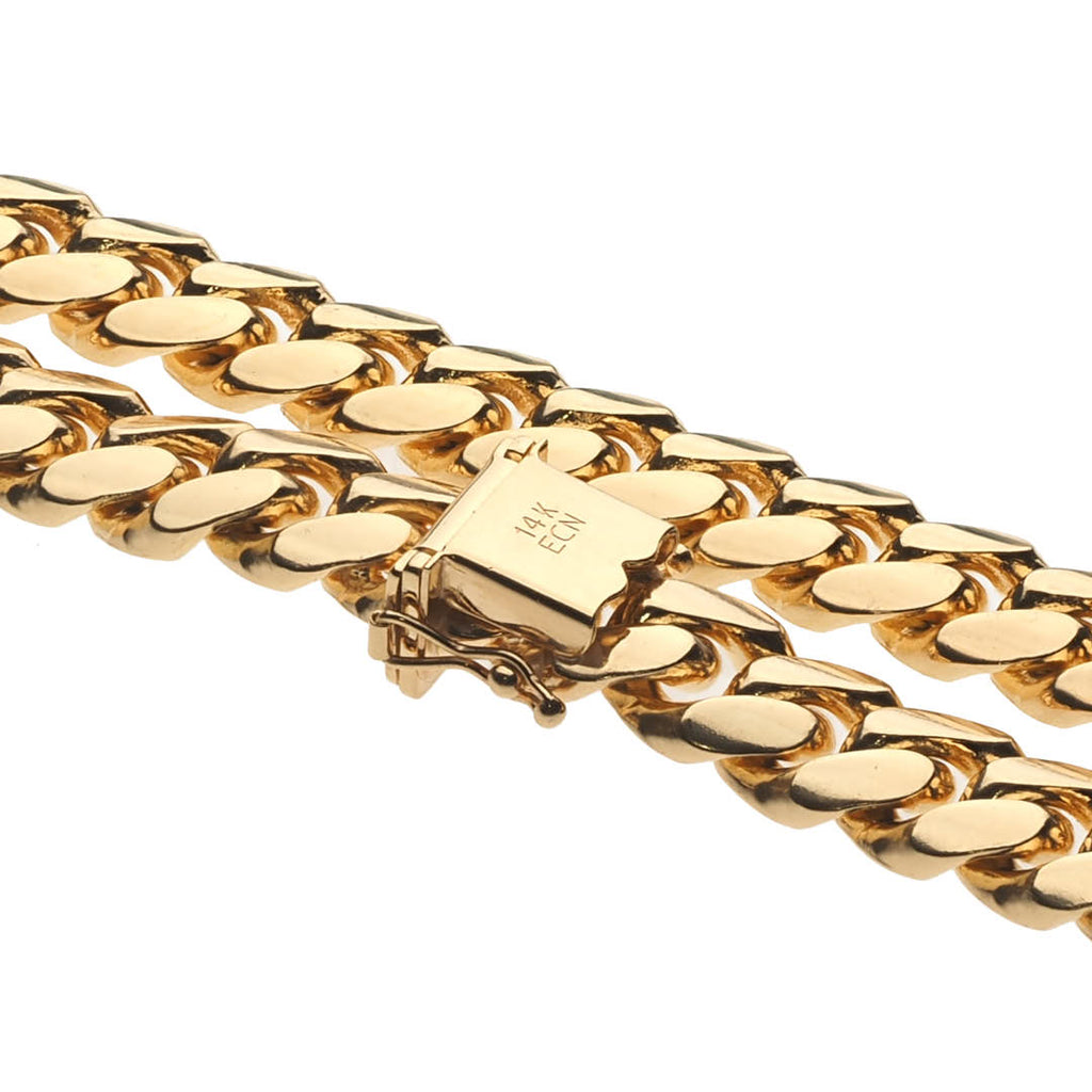 14K/10k Genuine Italian Gold Miami Cuban Link Chain – 5mm to 13mm