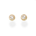 14K Gold Heart Shaped Diamond Stud Earrings