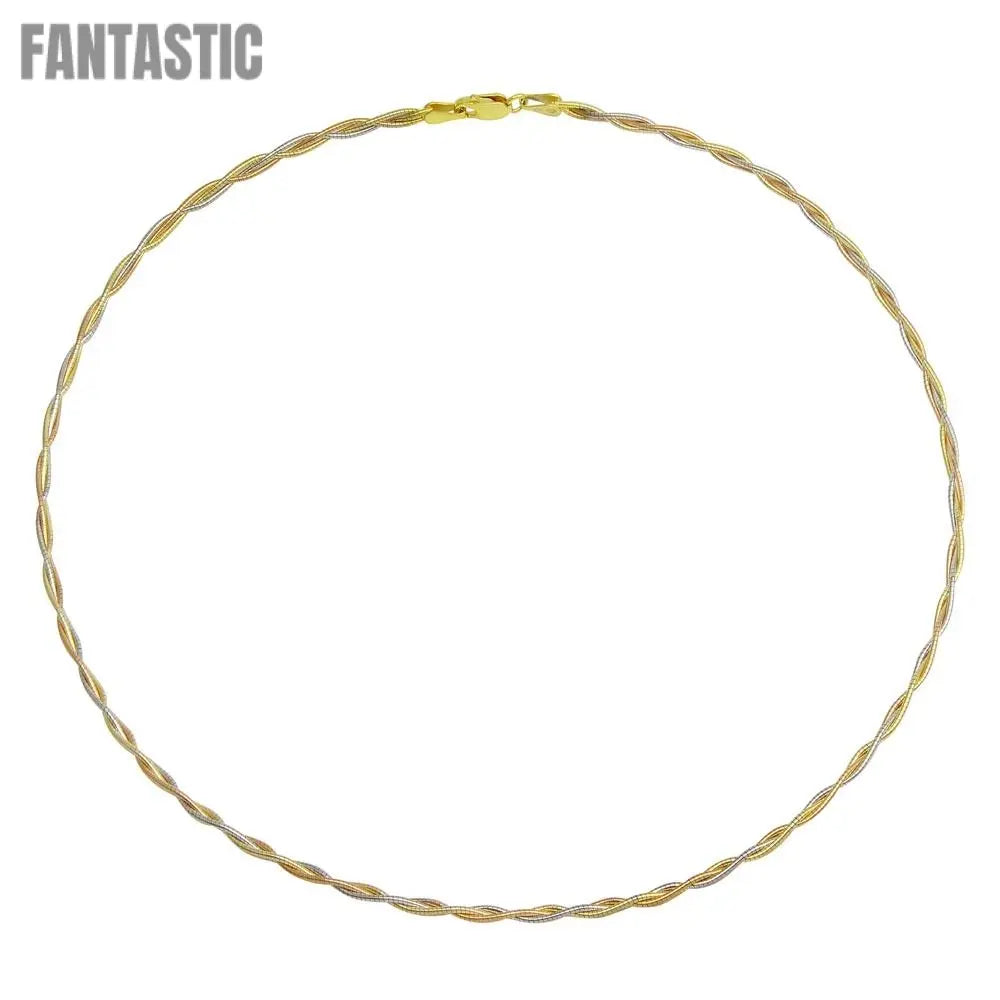 Multi Plated 925 Sterling Silver Twisted Chain - CH025 MUL Fantastic NYC