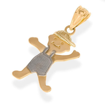 Real Gold 14K Little Boy Pendant | 14K Gold