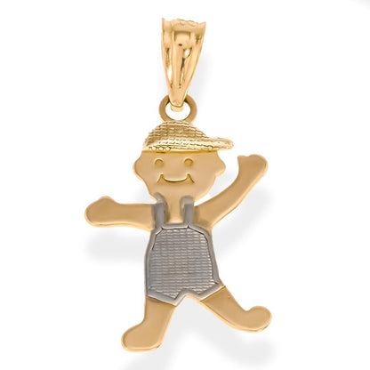 Real Gold 14K Little Boy Pendant | 14K Gold