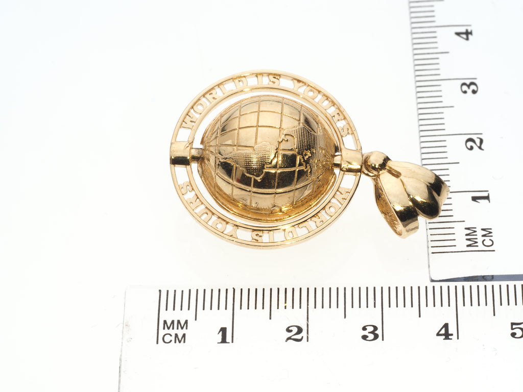 World is Yours Pendant | 14K Gold