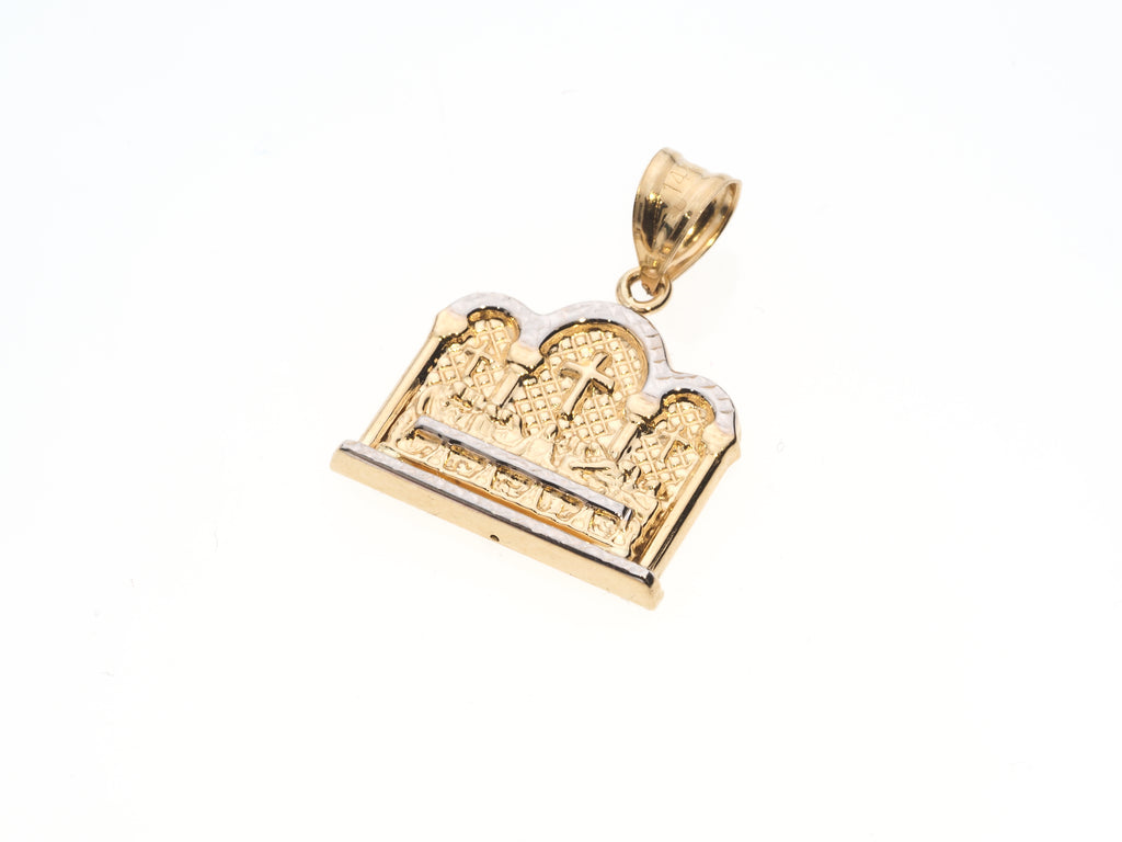 Square The Last Supper Pendant | 14K Gold
