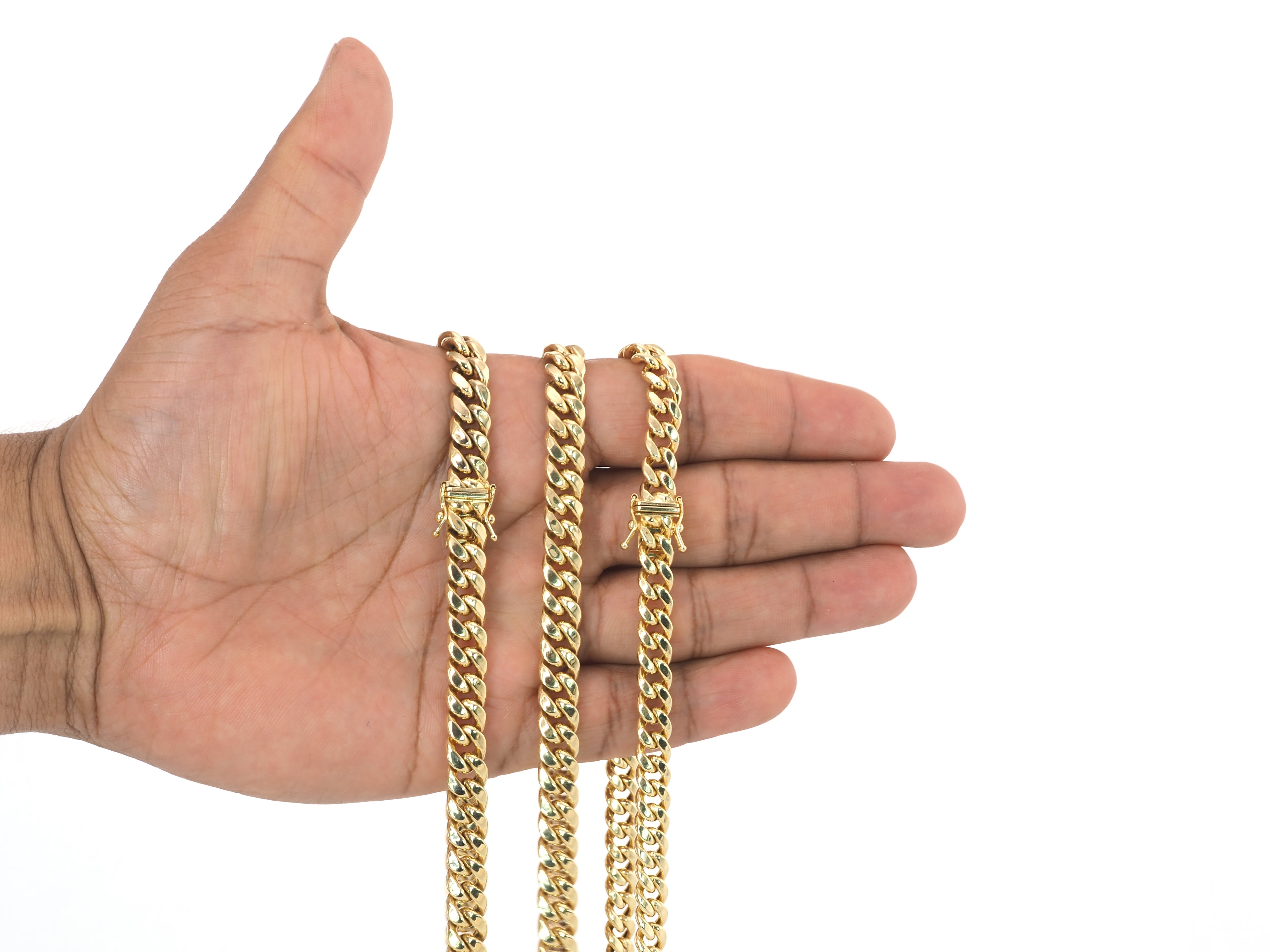 10K Yellow Gold Hollow Miami Cuban Link Chain