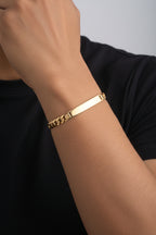 14K real gold Cuban Link bracelet worn on wrist Fantastic Jewelry NYC