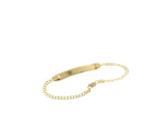 Brazalete ID Cuban Link para Niños en Oro Amarillo de 14K