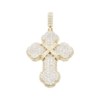 14k Chrome Diamond Cross With 3.63 Carats Of Diamonds #26320 Fantastic Jewelry NYC