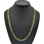 14K Gold- Hollow Figaro Diamond Cut (Pave) Chain Fantastic NYC