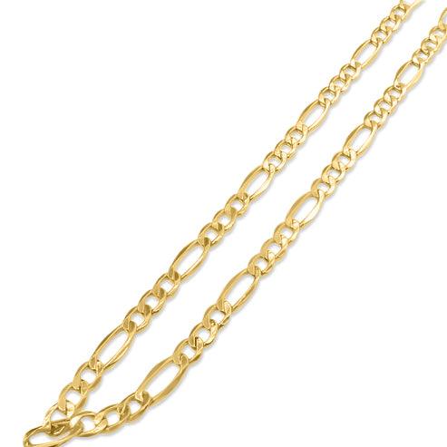 10K Gold Classic Figaro Chain Fantastic Jewelry NYC