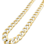 10K Gold- Solid Cuban Link Diamond Cut (Pave) Chain Fantastic Jewelry NYC