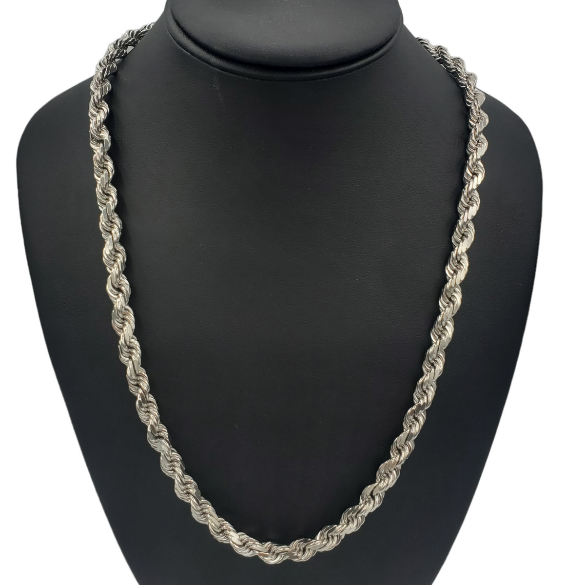 10K Gold- Solid Rope Chain (White Gold) Fantastic NYC
