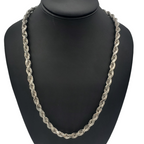 14K Gold- Solid Rope Chain (White Gold) Fantastic NYC