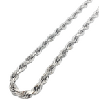 14K Gold- Solid Rope Chain (White Gold) Fantastic NYC