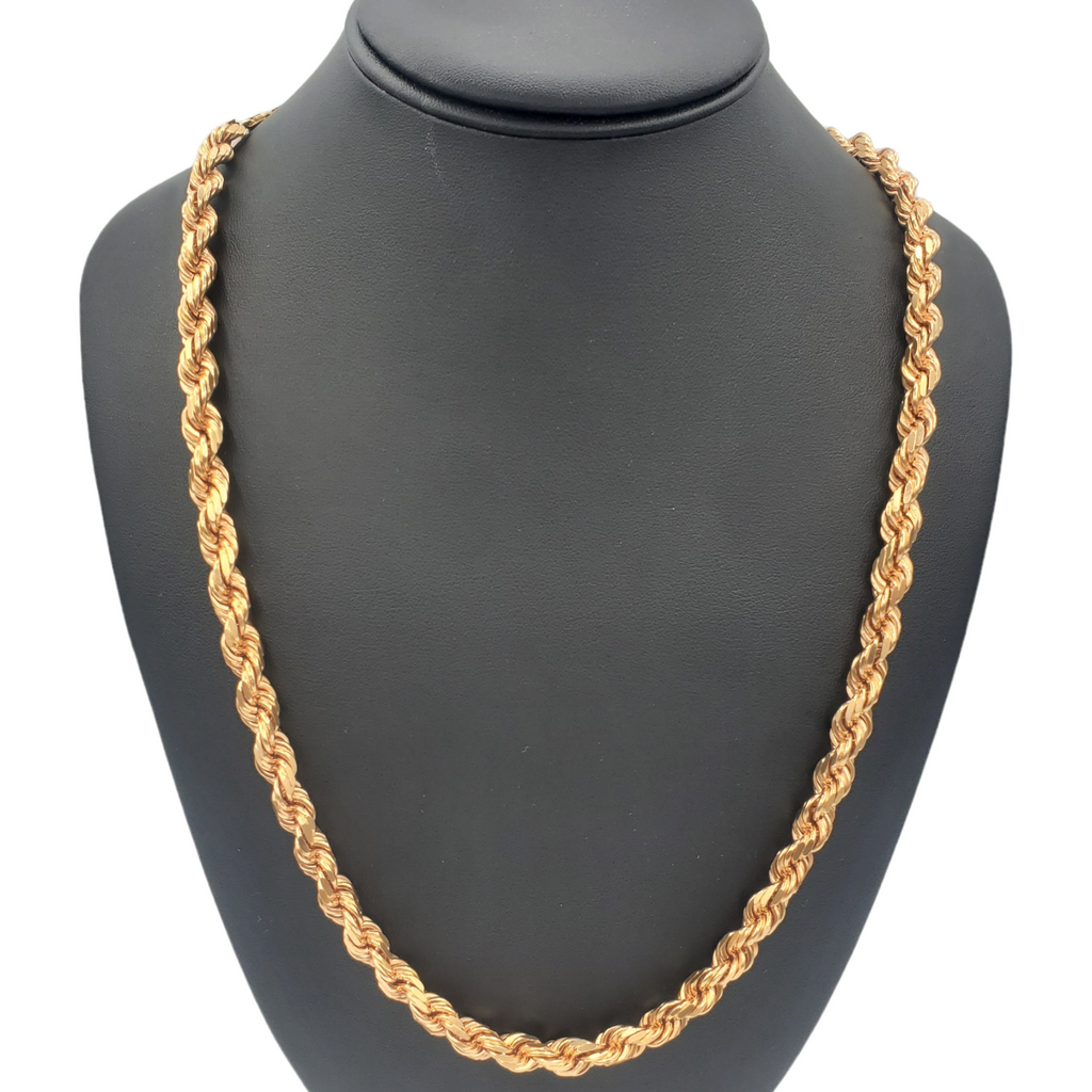 10K Gold- Solid Rope Chain (Rose Gold) Fantastic NYC