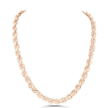 10K Gold- Solid Rope Chain (Rose Gold)