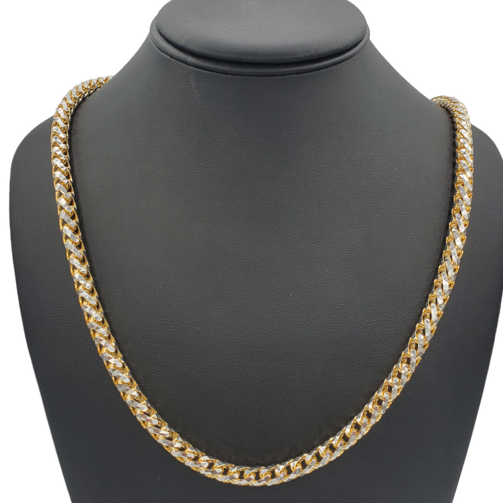 14K Gold- Solid Franco Diamond Cut (Pave) Chain Fantastic NYC