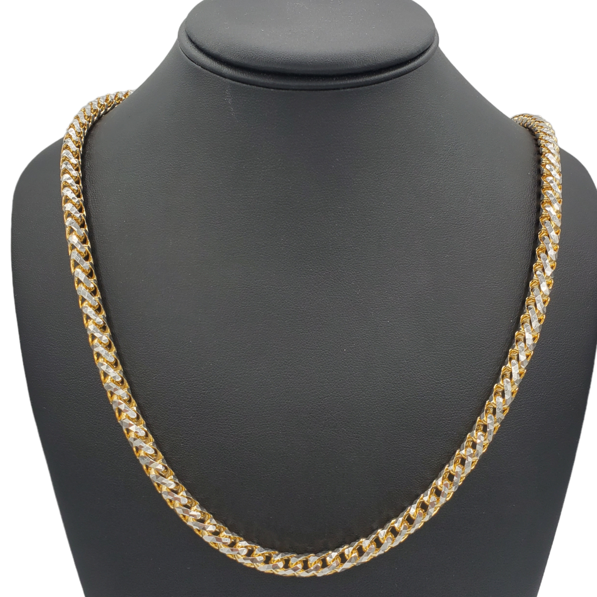 14K Gold- Solid Franco Diamond Cut (Pave) Chain Fantastic NYC