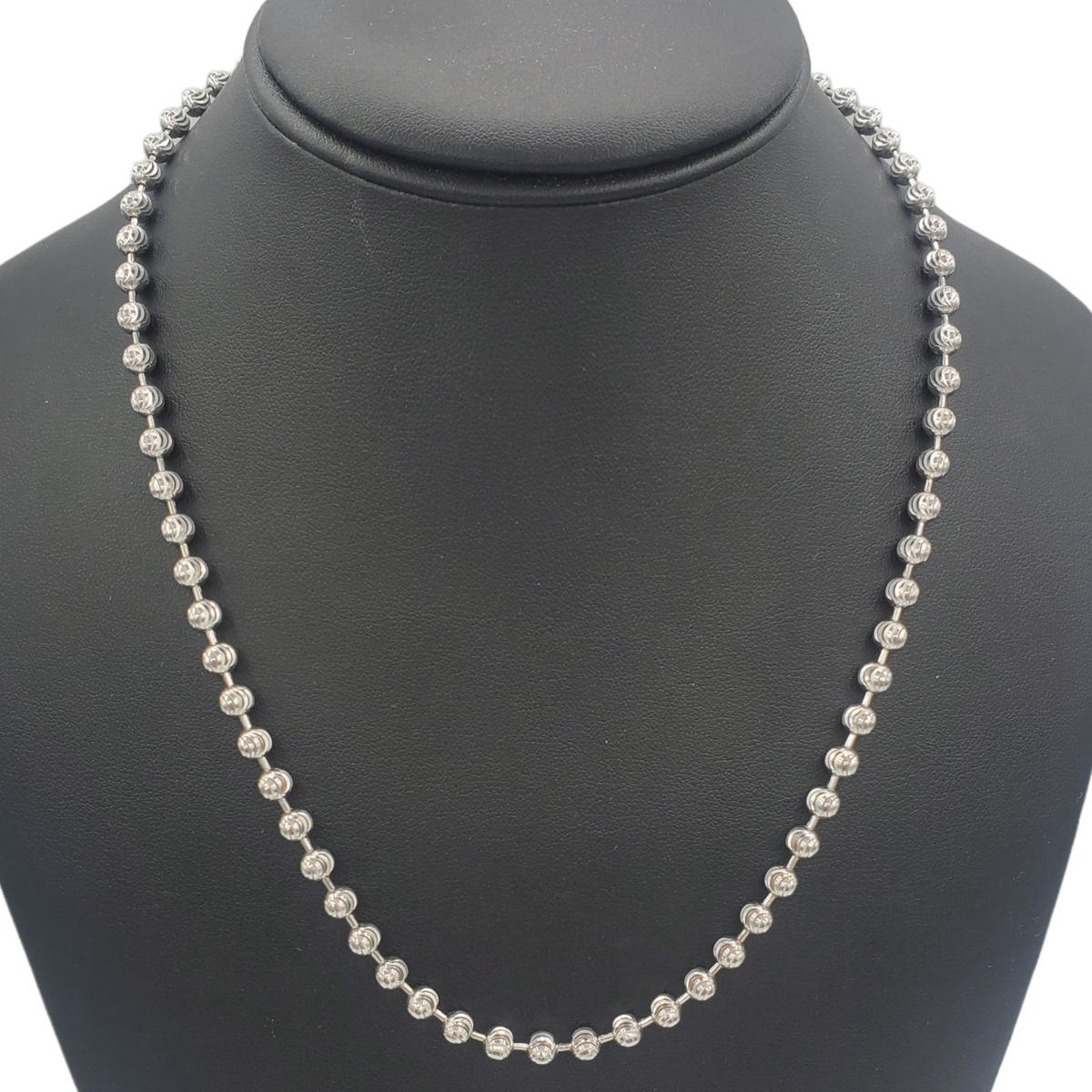 14K Gold- Moon Cut Chain (White Gold) Fantastic NYC