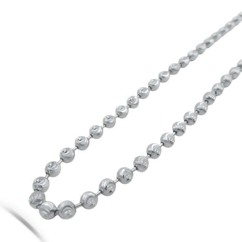 14K Gold- Moon Cut Chain (White Gold)