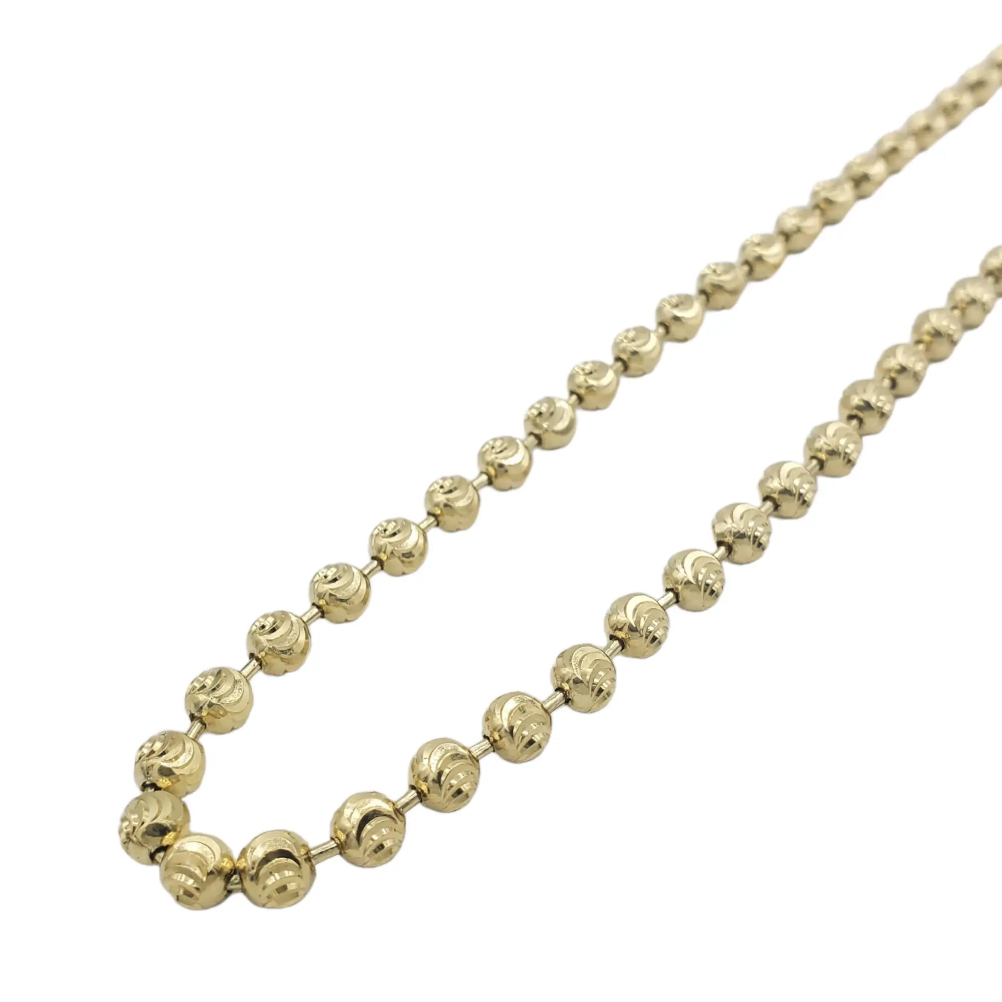 14K Gold- Moon Cut Chain (Yellow Gold)