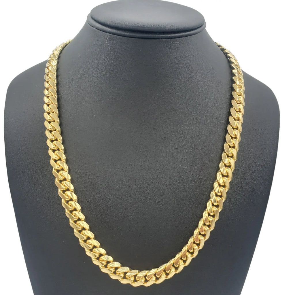 14K Gold- Solid Miami Cuban Chain (Yellow Gold)