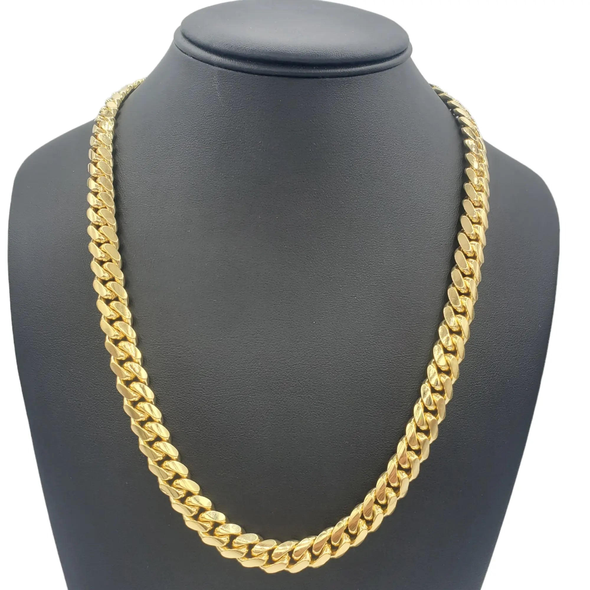 14K Gold- Solid Miami Cuban Chain (Yellow Gold)