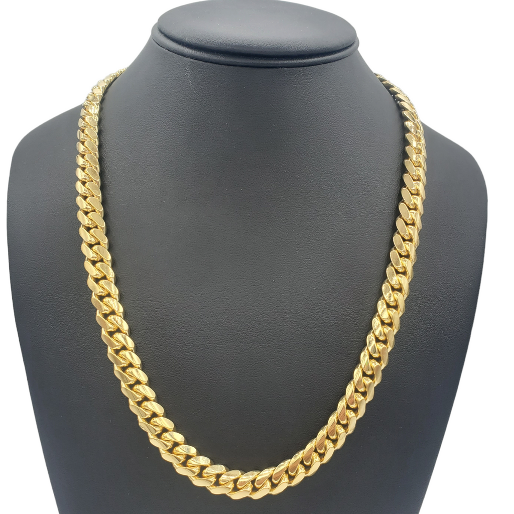 10K Gold- Solid Miami Cuban Chain (Yellow Gold) Fantastic NYC
