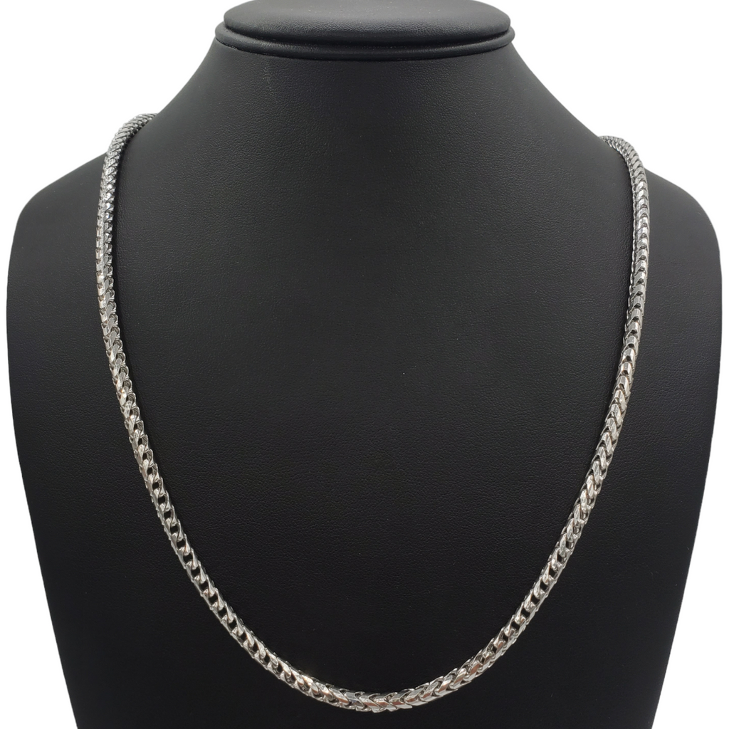 10K Gold- Solid Franco Chain (White Gold) Fantastic NYC