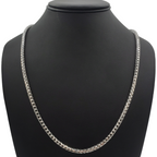 10K Gold- Solid Franco Chain (White Gold) Fantastic NYC