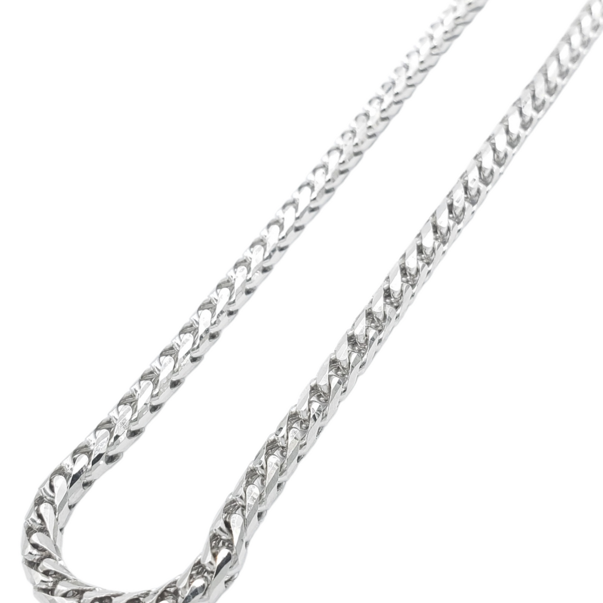 10K Gold- Solid Franco Chain (White Gold) Fantastic NYC