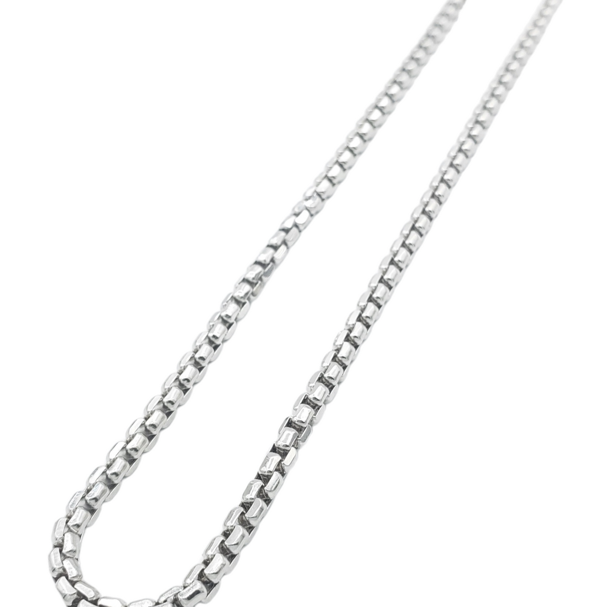 14K Gold- Hollow Box Chain (White Gold) Fantastic NYC