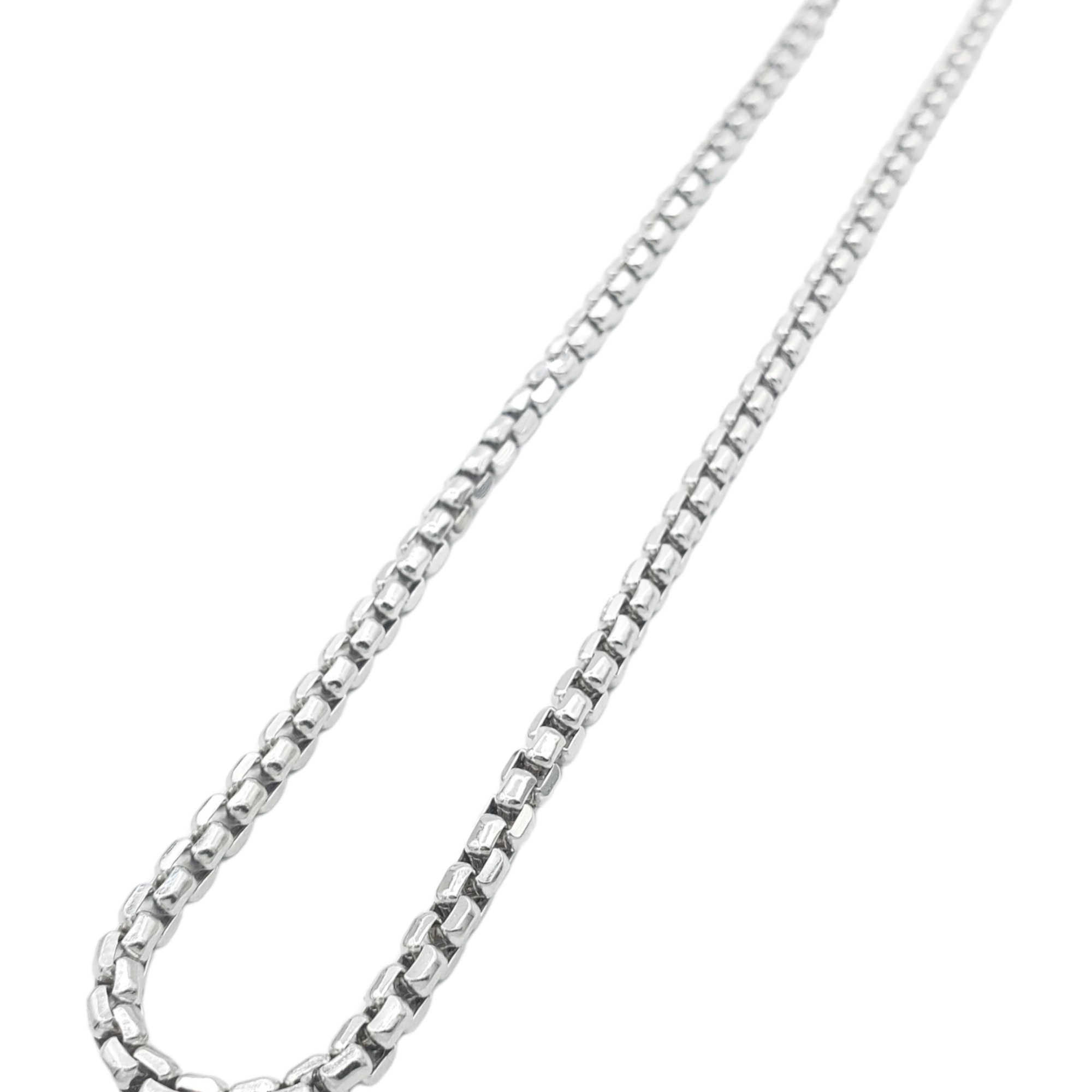 14K Gold- Hollow Box Chain (White Gold) Fantastic NYC