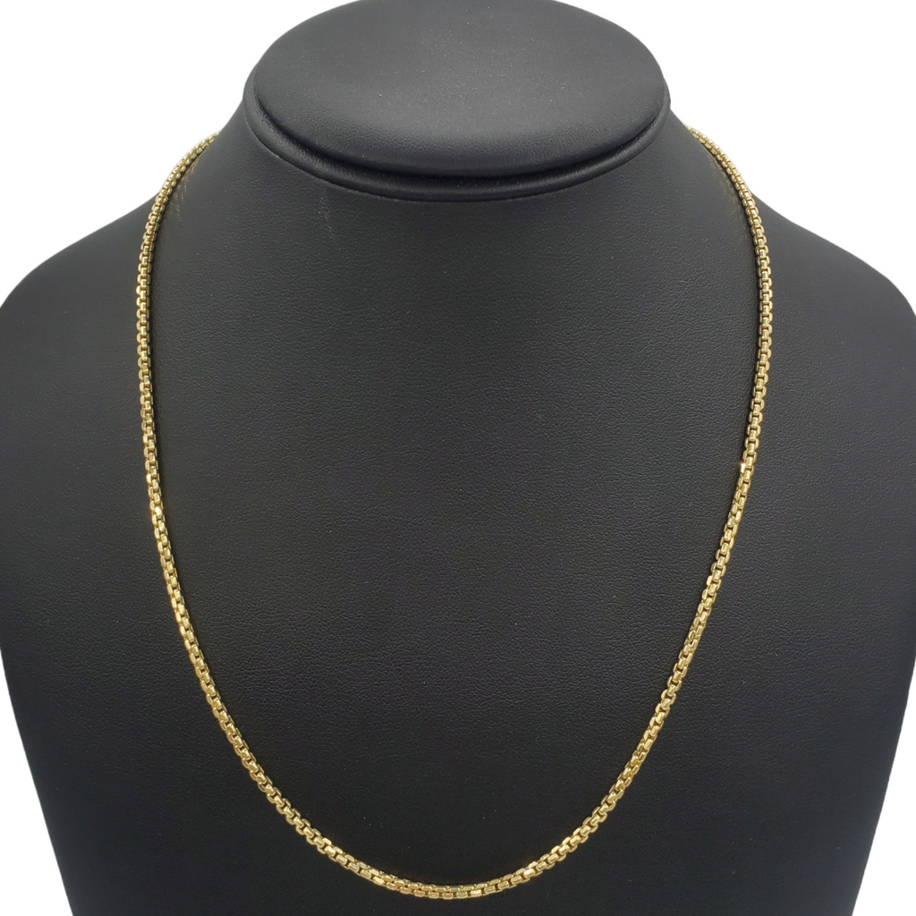 14K Gold- Hollow Box Chain (Yellow Gold) Fantastic NYC