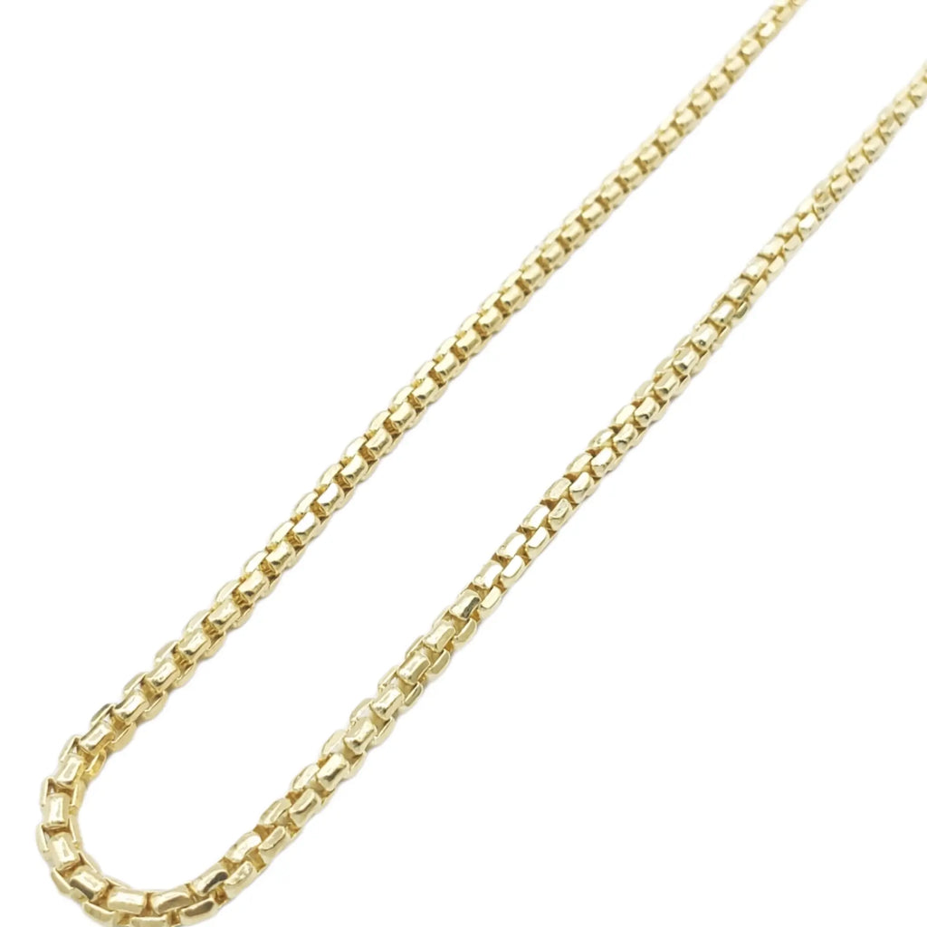 14K Gold- Hollow Box Chain (Yellow Gold)