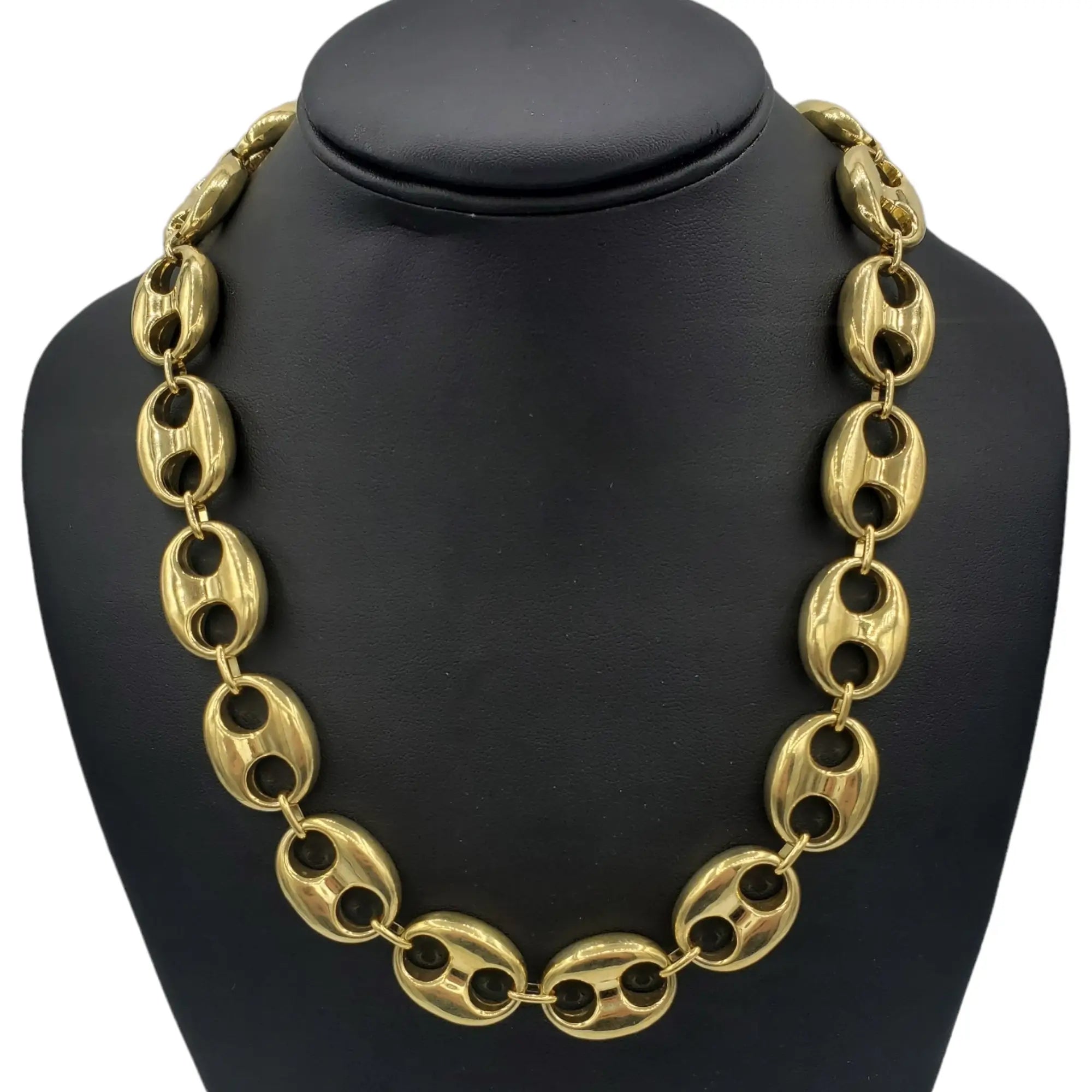 10K Gold- Hollow Puff Mariner Chain