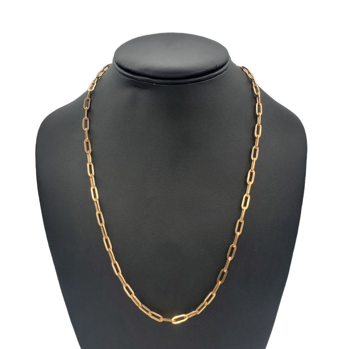 14K Gold- Hollow Paperclip Chain (Rose Gold) Fantastic NYC