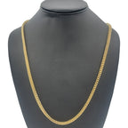 10K Gold - Hollow Franco Diamond Cut (Pave) Chain