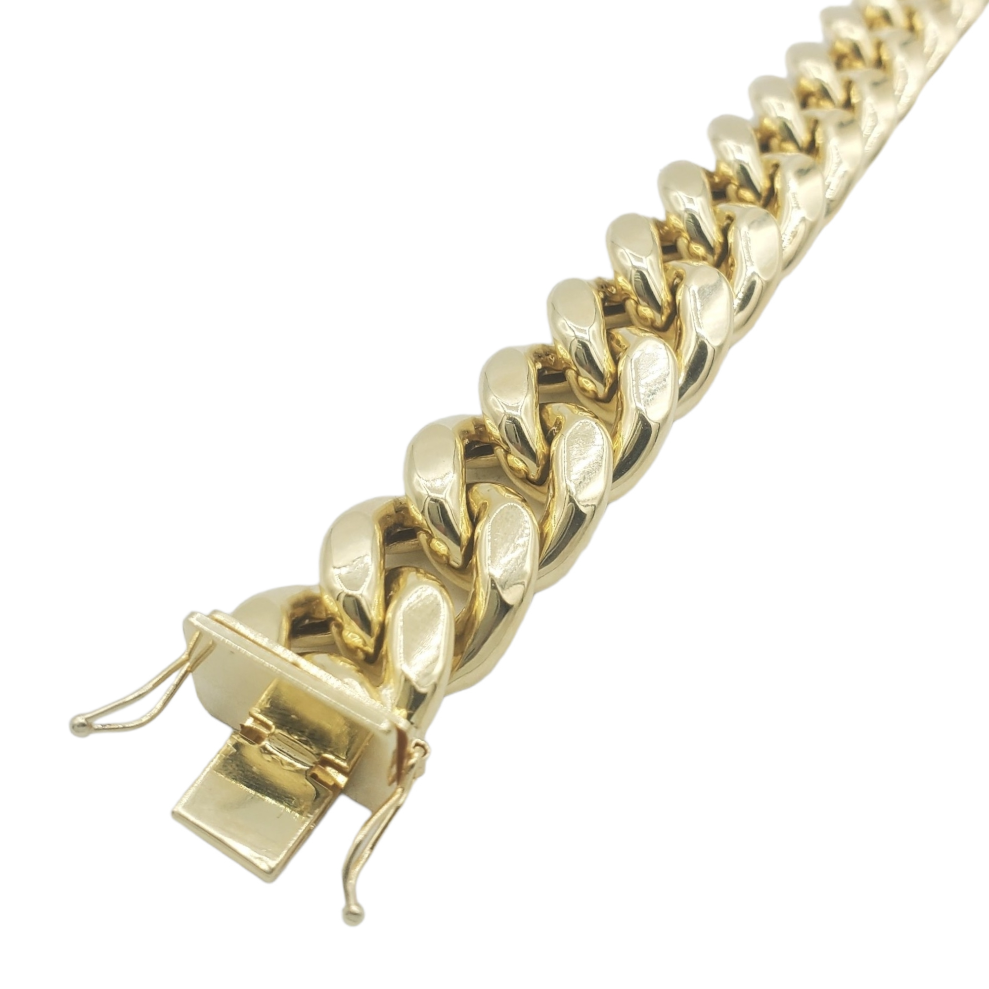 10k Hollow Gold Miami Cuban Bracelets Fantastic NYC