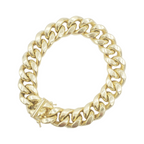 10k Hollow Gold Miami Cuban Bracelets Fantastic NYC