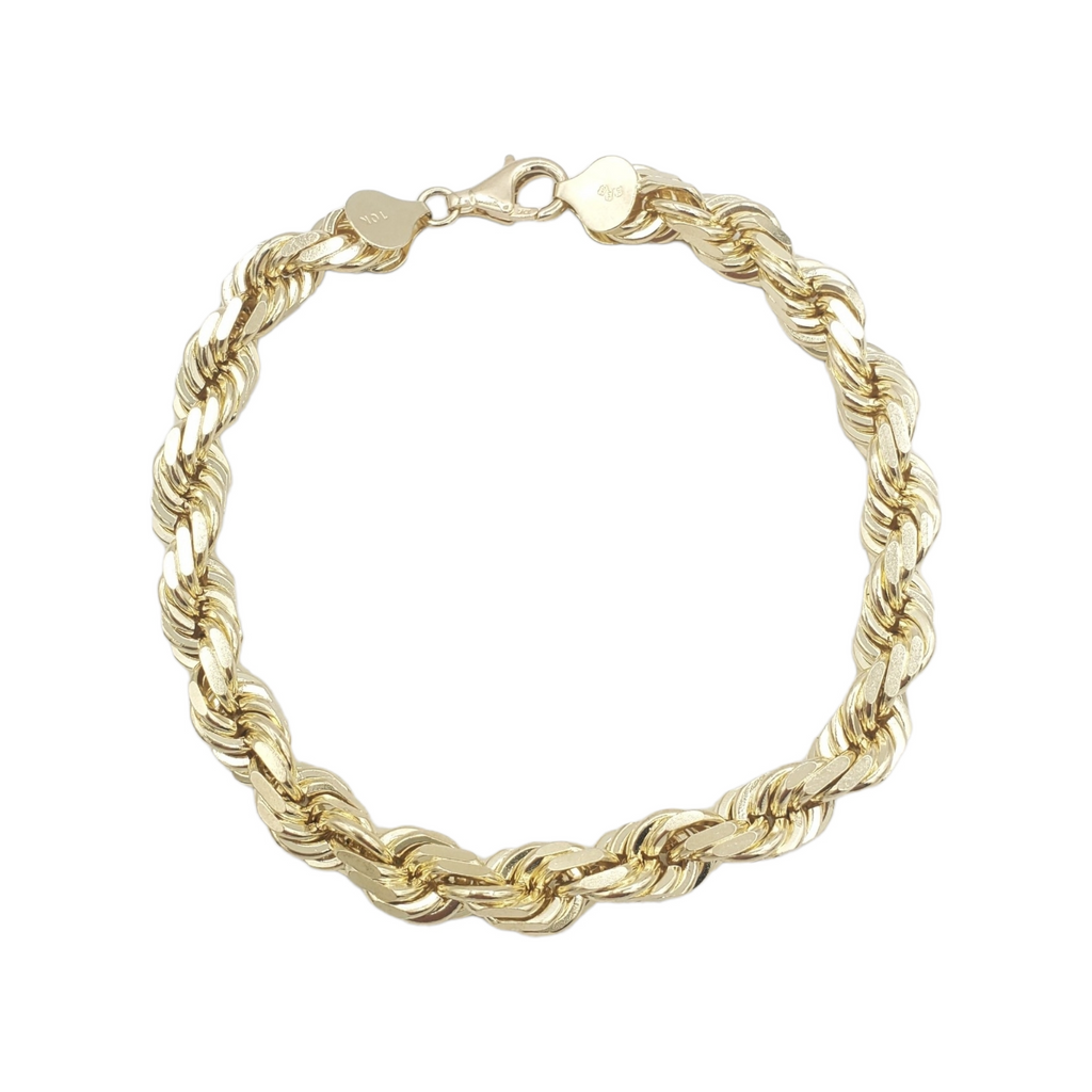 10K Yellow Gold- Solid Rope Bracelets Fantastic NYC