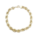 10K Yellow Gold- Solid Rope Bracelets Fantastic NYC