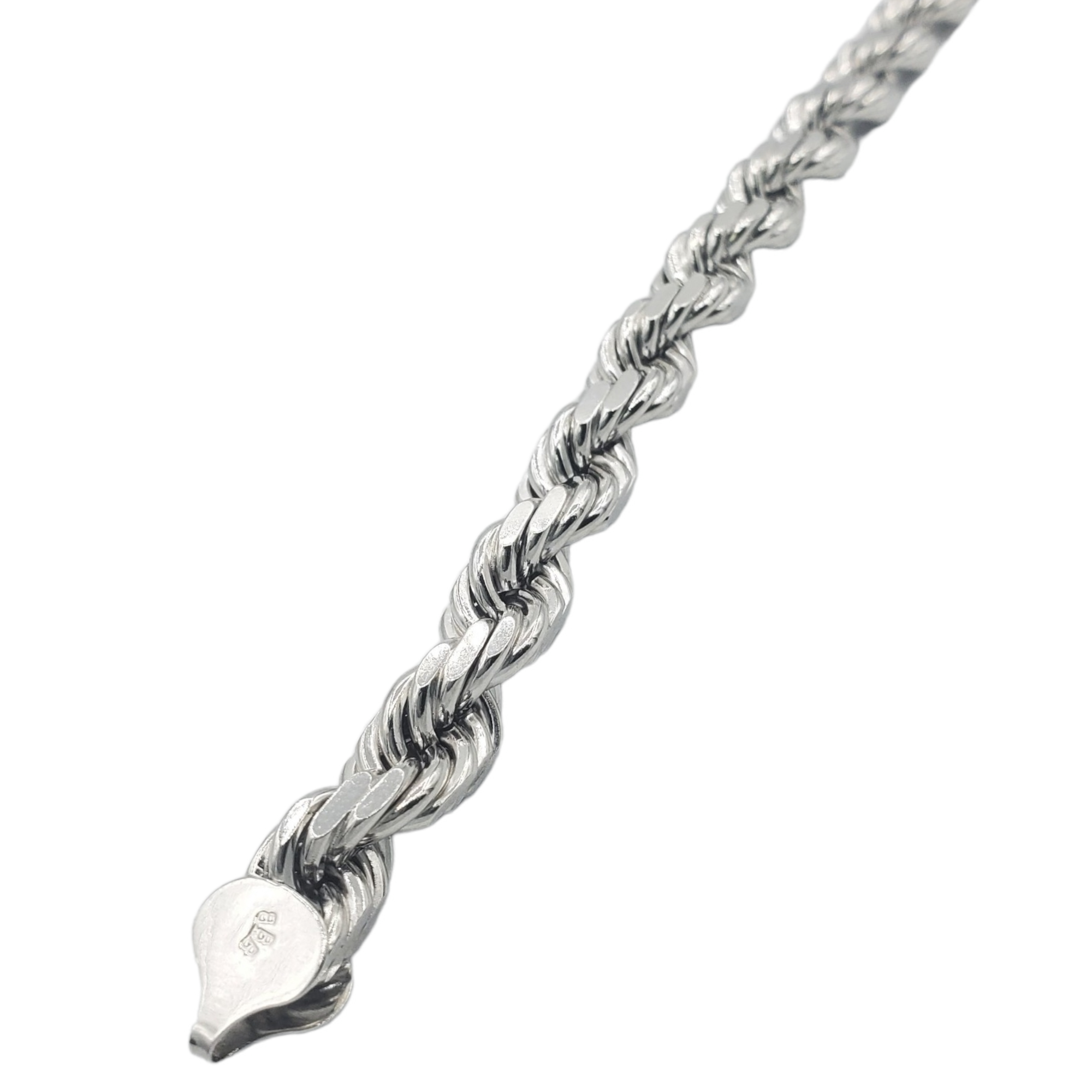 10K White Gold- Solid Rope Bracelets Fantastic NYC