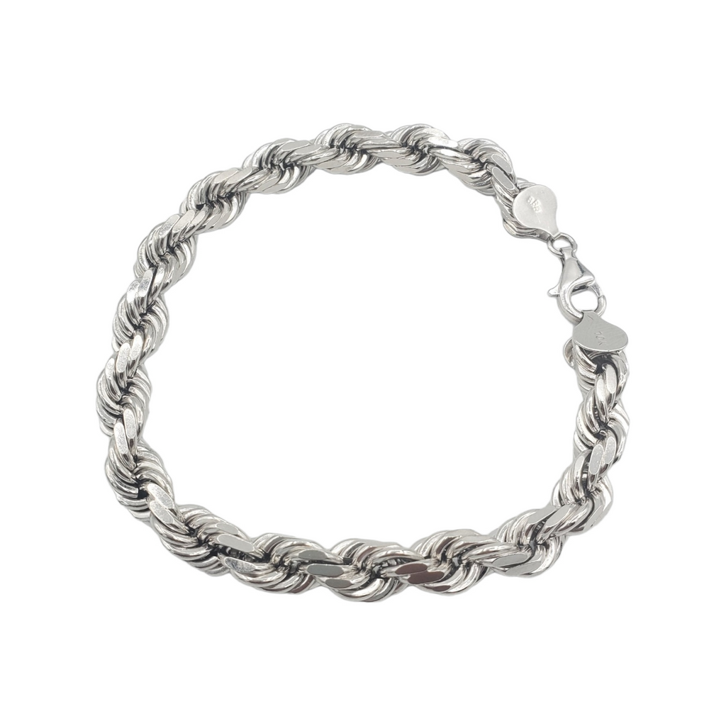 10K White Gold- Solid Rope Bracelets Fantastic NYC