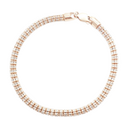 10K Rose Gold- Ice Bracelet Fantastic NYC