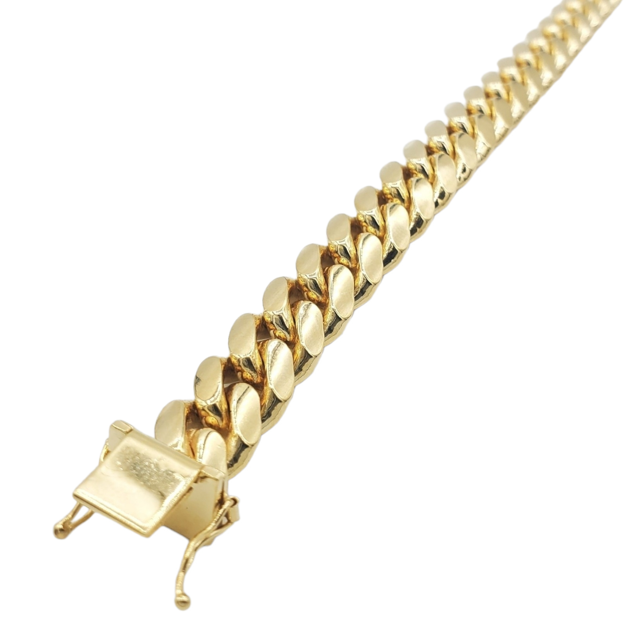 10K Yellow Gold- Solid Miami Cuban Bracelet Fantastic NYC