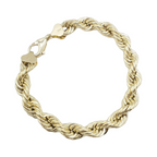 10K Yellow Gold- Hollow Rope Bracelets Fantastic NYC